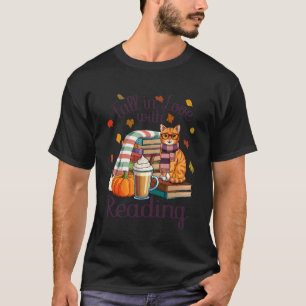 T-shirt Drôle Tomber amoureux de la lecture Chat tigré Aut