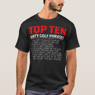 T-shirt Drôle Top Ten Dirty Golf drôles animaux golfbag