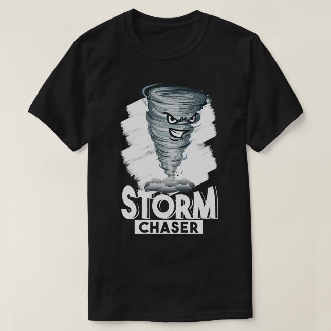 T-shirt Drôle Tornado Design Chaser Tempête (Design devant)