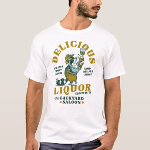 T-shirt Drôle Trash Panda Raccoon Alcool Party