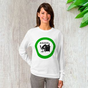 T-shirt Drôle Travailleur de bureau dormant au bureau