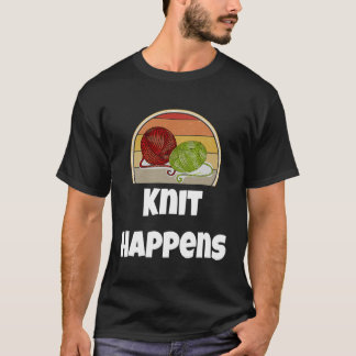 T-shirt Drôle Tricot Shirt Don Pour Knitter Yarn Knit Ha