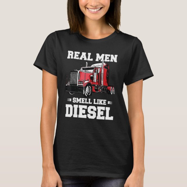 T-shirt Drôle Trucker Cadeaux Hommes Mari Semi Trailer Cam (Devant)