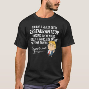 T-shirt Drôle Trump 2020 Vraiment Grand Don Restauranteur 