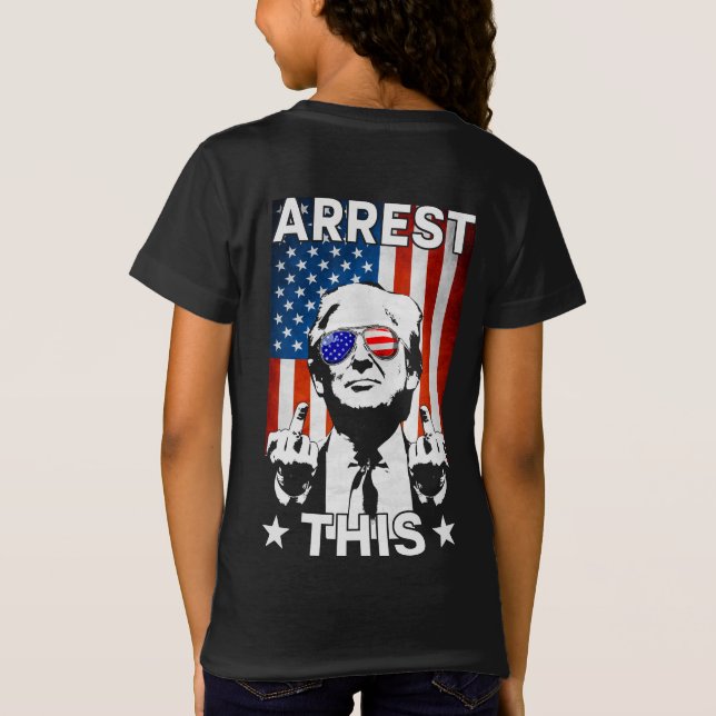 T-Shirt Drôle Trump 2024 Arrêter ce drapeau américain 2 fa (Dos)