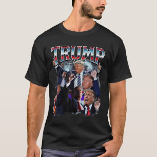 T-shirt Drôle Trump 2024 Campagne 90s Rap Trendy Bootleg