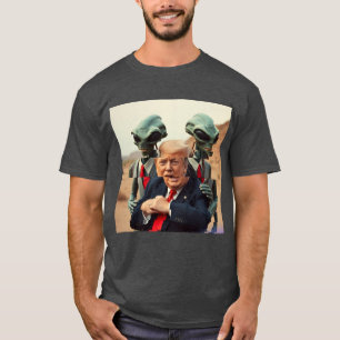 T-shirt Drôle Trump - Enlèvement d'Aliens