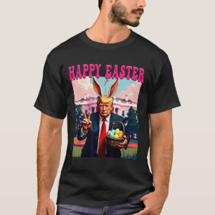 T-shirt Drôle Trump Et Oeufs De Pâques Bysket Maison Blanc