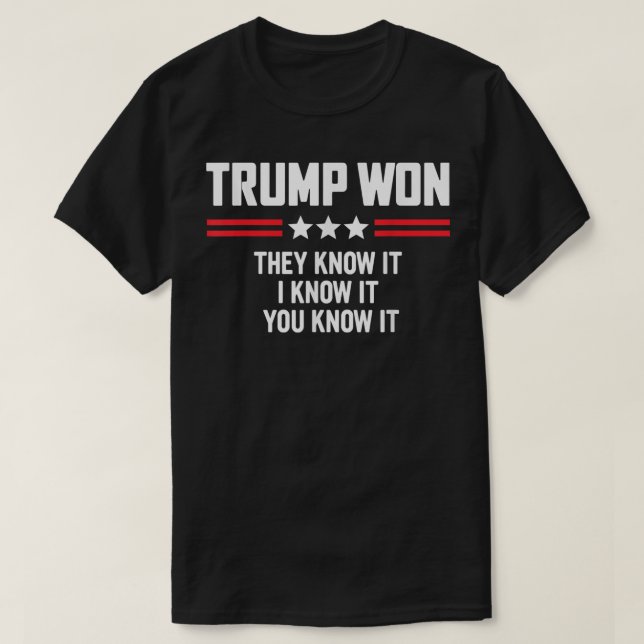 T-shirt Drôle-Trump-Gagnant-Ils-Le-Savoir-Le-Savoir-Le-Sav (Design devant)