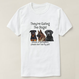 T-shirt Drôle Trump Harris débat manger des chiens Springf