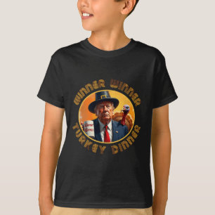 T-shirt Drôle Trump Thanksgiving Winner Turkey Dinn