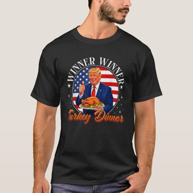 T-shirt Drôle Trump Winner Dîner Turquie Thanksgivi (Devant)