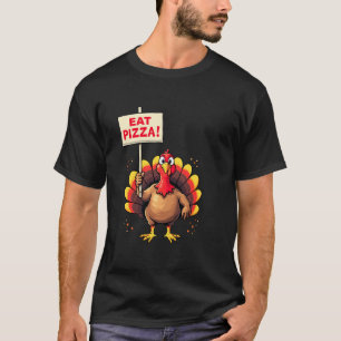 T-shirt Drôle Turquie Joie Manger Pizza Thanksgiving Day D