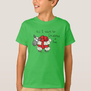 T-shirt Drôle Vacances Mignonne Mouton de Noël Carton