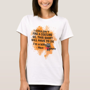 T-shirt Drôle Vampire Chat Pas Un Costume Halloween