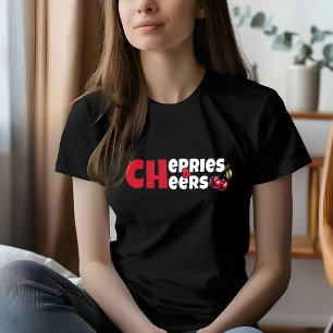 T-shirt Drôle vibe cerise rouge blanc slogan fête des mère