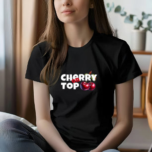 T-shirt Drôle vibe cerise rouge blanc slogan fête des mère