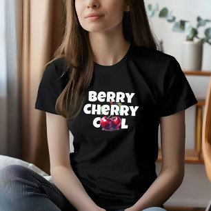 T-shirt Drôle vibe cerise rouge blanc slogan fête des mère