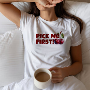T-shirt Drôle vibe cerise rouge slogan fête des mères