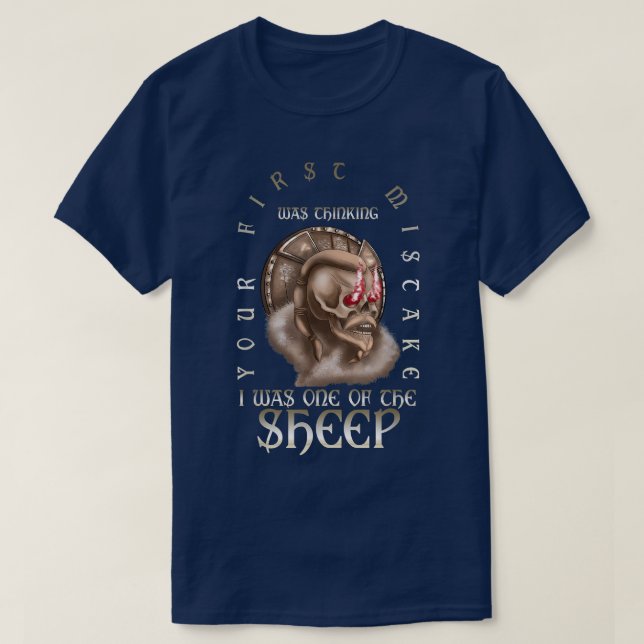T-shirt Drôle Viking Skeleton Valhalla Raven Scandinave  (Design devant)