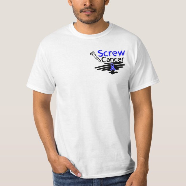 T-shirt Drôle Vis Colon Cancer (Devant)