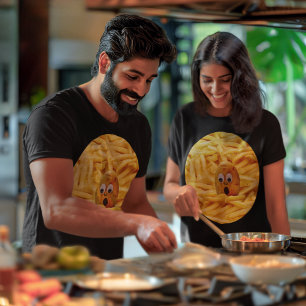 T-shirt Drôle visage de pomme de terre pleurer les frites