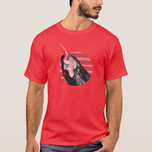 T-shirt Drôle visage de poulet