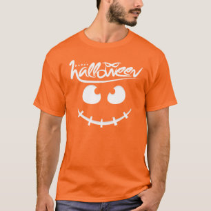 T-shirt Drôle visage Éffrayant Happy Halloween pour les ho