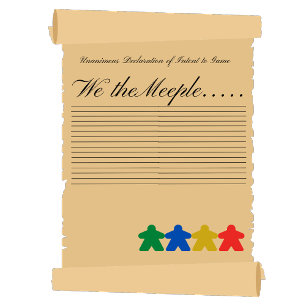 T-shirt Drôle We The Meeple Text Déclaration Scroll Image