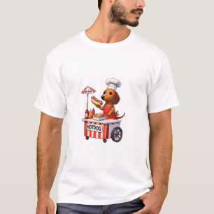 T-shirt Drôle Weenie Dachshund Chien Saucisse Hotdog Sandw