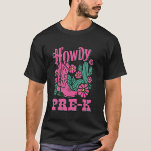 T-shirt Drôle Western Howdy Pré K Cowboy Professeur Enfant