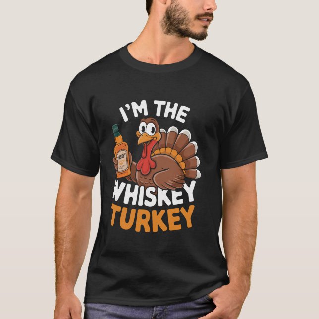 T-shirt Drôle Whiskey Turquie Boire Thanksgiving Hommes Fe (Devant)