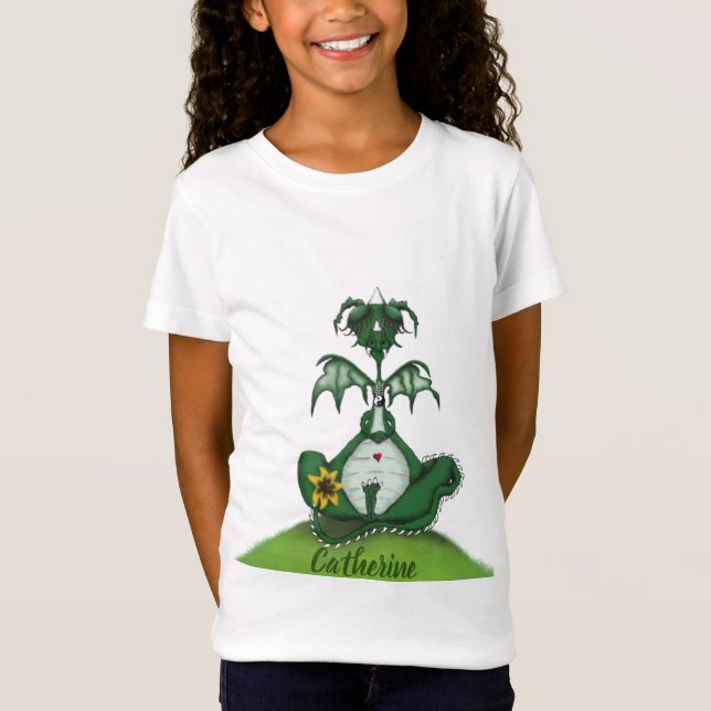 T-Shirt Drôle Yogi Dragon Peinture (Devant)