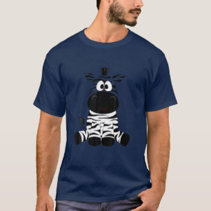 T-shirt Drôle Zebra Design De Dessin Pour Petits Enfants O