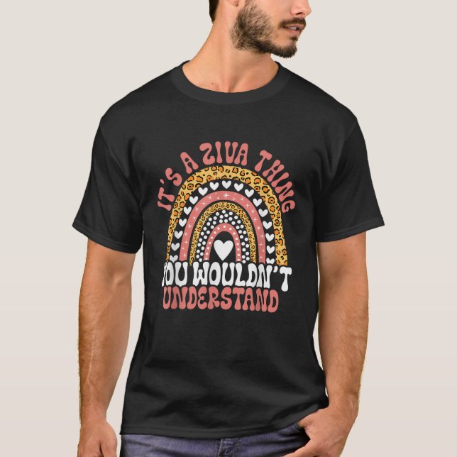 T-shirt Drôle Ziva Nom Leopard Drôle Ziva Citation Anniver (Devant)
