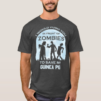T-shirt Drôle Zombie Halloween animal de compagnie Guinée 