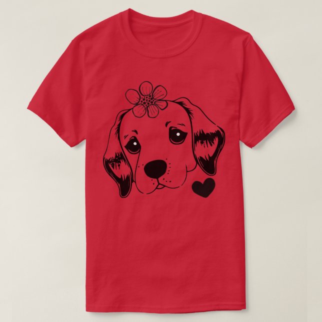 T-shirt drôles Chiens vous aiment farouchement et pour tou (Design devant)