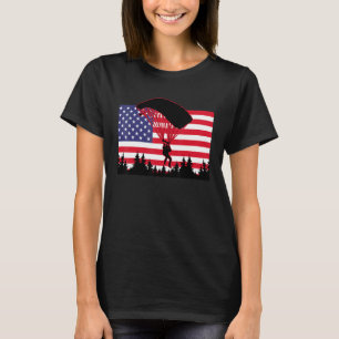 T-shirt Drôles Cieux Hommes Femmes Skydiver Américain F