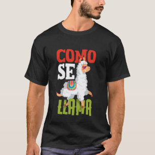 T-shirt Drôles de citations de lama espagnol Como Se Llama