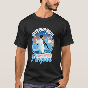 T-shirt Drôles de nageoires de pingouin en l'air je suis a