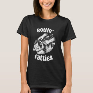 T-shirt Drôles de roulements de gros chats chatons papa Ch