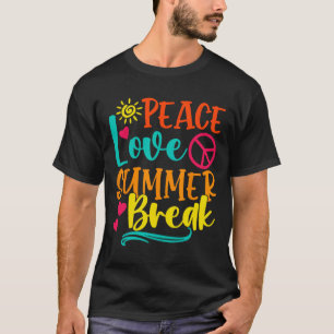 T-shirt Drôles de vibrations de paix d'amour et de vacance