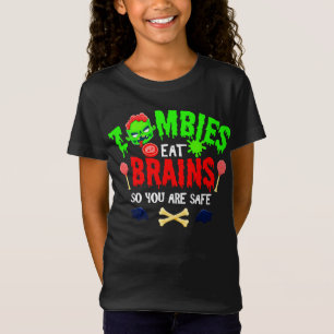 T-Shirt Drôles de zombies Halloween Mangent des Cerveaux V