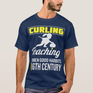 T-shirt drôles Femmes curling sur la glace curling curling