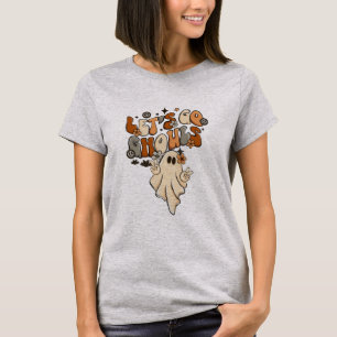 T-shirt Drôles Mignons Allons-y les Fantômes Halloween