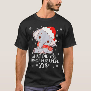 T-shirt Drôles Pjs Éléphant Blanc Pour Adultes Moins de 15