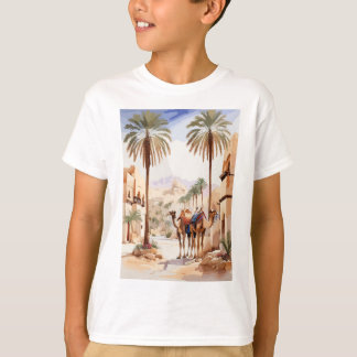 T-shirt Dromedary chamel et le village désertique d'Al Jaz