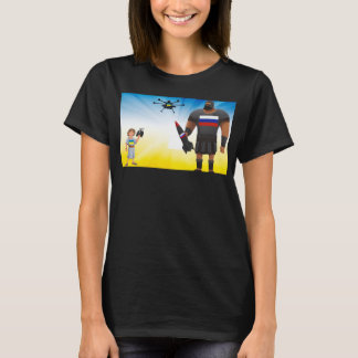 T-shirt Drone Noir Ukrainien
