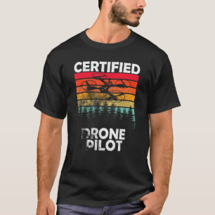 T-shirt Drone Pilote Certifié Fpv Drone Flying Drone Mou