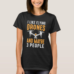 T-shirt Drone Pilote Pilote Vol Véhicule Aérien J'Aime Vol